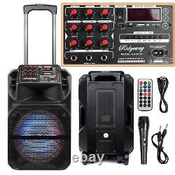 Portable 15'' Bluetooth Speaker Heavy Bass Sound FM AUX with Mic Party Speaker