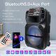 Portable 15'' Bluetooth Speaker Heavy Bass Sound Party Dj System Withmic Aux Fm