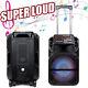 Portable 15 Bluetooth Speaker Subwoofer Heavy Bass Party Dj System Mic Aux Fm