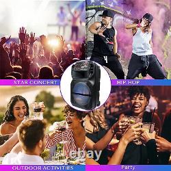 Portable 15 Bluetooth Speaker Subwoofer Heavy Bass Party DJ System Mic AUX FM