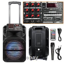 Portable 15 Bluetooth Speaker Subwoofer Heavy Bass Party DJ System Mic AUX FM