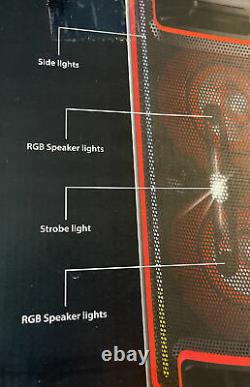 Portable 160-Watt Bluetooth Party Speaker with Lights