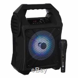 Portable Bluetooth Karaoke Machine Party Lights Mics LED Light Speaker Songs MP3