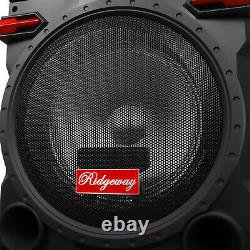 Portable Bluetooth PA Speaker System with Dual 10 Subwoofers Mic Party DJ Light