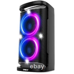 Portable Bluetooth Party Speaker 160W Peak Powerful Loud Sound Deep Bass