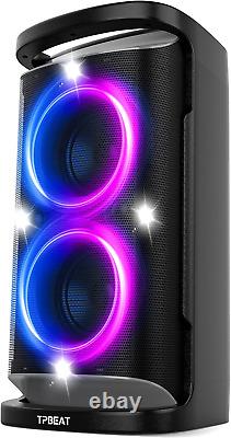 Portable Bluetooth Party Speaker 160W Peak Powerful Loud Sound Deep Bass Boombox