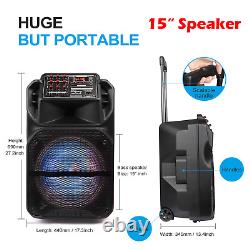 Portable Bluetooth Speaker Heavy Bass Sound Party Speaker FM AUX + mic Remote US