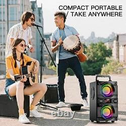 Portable Bluetooth Speaker with Double Subwoofer Heavy Bass for Home & Party
