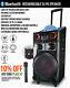 Portable Dj Pa Karaoke Party Disco Bluetooth Speaker Subwoofer & Wireless Mic