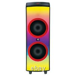 Portable Dual 12 inch Bluetooth Blaze Party Speakers with Full Glow Disco Lights