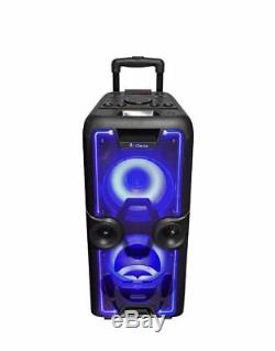 Portable Heavy Duty Bluetooth Speaker 2000 iDance Megabox Party System in Black