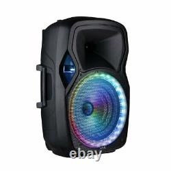 Portable Loud Speaker Bluetooth Party 15 Inch Wireless Microphone, Stand