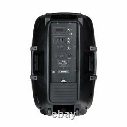 Portable Loud Speaker Bluetooth Party 7,500W 15 Inch Wireless Microphone &