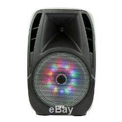 Portable Loud Speaker Bluetooth Party 7,500W 15 Inch Wireless Microphone & Stand