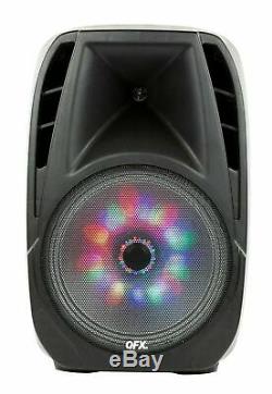 Portable Loud Speaker Bluetooth Party 7500 Watts 15 Wireless Microphone & Stand