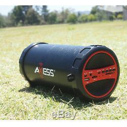 Portable Loud Speaker Wireless Bluetooth Rechargeable Bass Stereo Black Party