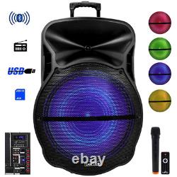 Portable Rechargeable Bluetooth Party Speaker with Sound Reactive LED Party Ligh