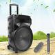 Portable Rolling 15 Dj Karaoke Party Bluetooth Pa Speaker System Withwireless Mic