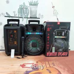 Portable Wireless Fm Bluetooth Speaker Subwoofer Heavy Bass Sound System Party