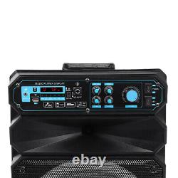 Portable bluetooth Speaker 2000W Subwoofer Heavy Bass Sound System Party 12''