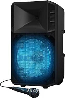Power Glow 300 Rechargeable Bluetooth Speaker System with LED Party Lights