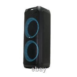 Powered Portable Dual 12 Party & Karaoke Speaker LED Bluetooth, Mic & Remote