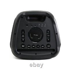 Powered Portable Dual 12 Party & Karaoke Speaker LED Bluetooth, Mic & Remote
