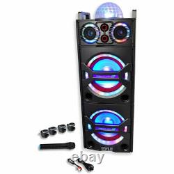 Pyle PSUFM1043BT Portable Bluetooth Speaker System with Flashing Party Lights