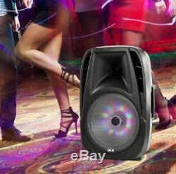QFX 15 Portable Party PA Speaker Bluetooth FM Stand + Wireless Microphone 7500W