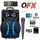 Qfx 18 Party Pa Speaker Led Lights Guitar Rca Usb Sd Micro Sd Input Fm With Mic
