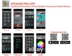QFX 18 Smart Party PA Speaker App Control Tripod Stand + Mic Lights USB App