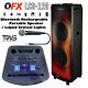 Qfx Lcs-120 Bluetooth Pa Party Speaker Liquid Crystal Led Dual 12 Tws Usb Fm Sd