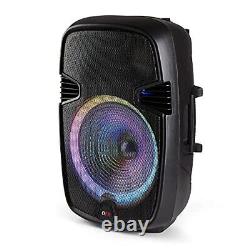 QFX PBX-153 15 Bluetooth Rechargeable Speaker with LED Party Lights 2021 Model