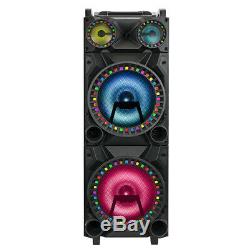 QFX PBX8122 Portable Bluetooth Party Speaker with Dual 12 Woofers