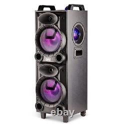 QFX SBX-210 Dual 10 Inch Professional Bluetooth Speaker Unleash Party Power