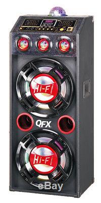 QFX SBX412207BT Bluetooth Speaker with Built-In Amplifier PA Party