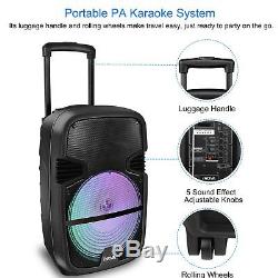 RC Portable BT Bluetooth Speaker 360° Stereo Tailgate Loud Party Karaoke +MIC