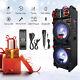 Rechargeable Dual 10 Inch Subwoofer Bluetooth Portable Party Speaker With Led Mic