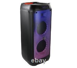 Reconditioned beFree Double 8 Wireless Bluetooth Party Speaker w Lights Remote