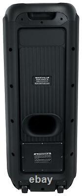 Rockville BASS PARTY 10 Dual 10 Portable Battery LED Party Bluetooth Speaker