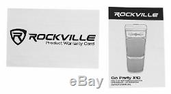 Rockville Go Party X10 Dual 10 Rechargeable Bluetooth Speaker+Wireless UHF Mic