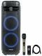 Rockville Go Party Zr10 Dual 10 Portable Bluetooth Speaker Withled+uhf Microphone