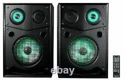 Rockville HOUSE PARTY SYSTEM 10 1000w Bluetooth LED Booming Bass Home Speakers