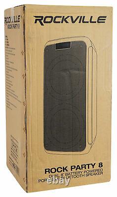 Rockville ROCK PARTY 8 Dual 8 Battery Powered Home/Portable Bluetooth Speaker