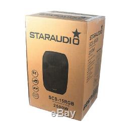 STARAUDIO 15 Inch 2500W PA Powered Active DJ Speaker System Stage Party Speaker