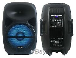 STARAUDIO 2500W PA 15 Powered Active DJ Speaker Party Stage RGB Light Speaker