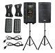Staraudio Dual 15 4000w Pa Powered Bluetooth Speakers Active Pa Party Dj Stands