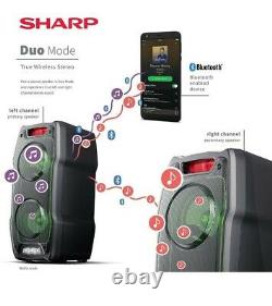 Sharp PS-929 180W Portable Party Speaker System LED lights with different modes