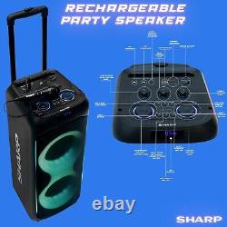 Sharp PS-935 Party Speaker System with Microphone Bluetooth Portable Loud Spea