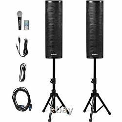 Sonart 2000W 2PCS Bi-Amplified Bluetooth Speakers PA System 3-Channel Home Party